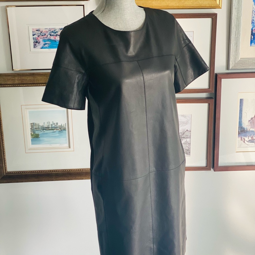 Max Mara Weekend short leather dress.